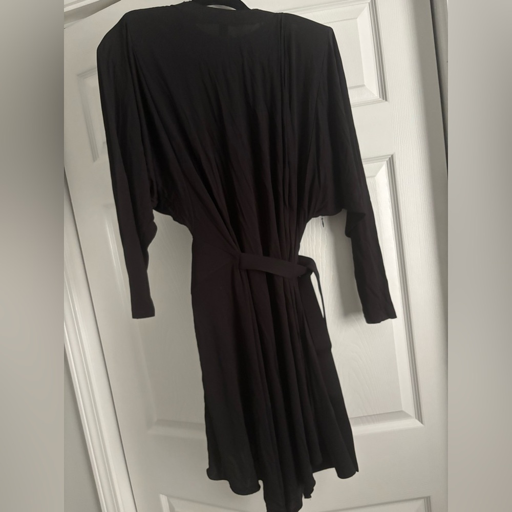 Louis Vuitton black long sleeve belted cocktail dress - Picture 3 of 4